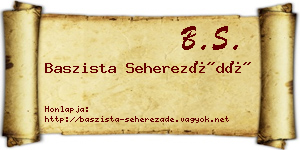 Baszista Seherezádé névjegykártya